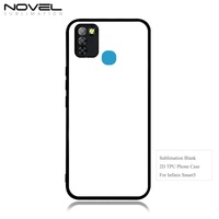 Coque de téléphone personnalisée en TPU 2D avec côtés en caoutchouc lisse, sublimation, impression OEM, antichoc, étanche pour Infinix Smart 4/5 Hot