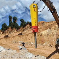 DINGLI DL-220/320 Pemisah Batu Ultra Besar untuk Excavator 18-35 Ton 5180/6580 Ton Kekuatan Pemisah Penggerak Hidrolik untuk Granit