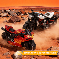 Modèle de moto en alliage moulé sous pression, jouet miniature à tirer en arrière pour enfants, cadeau d'anniversaire et figurine de collection, vente chaude