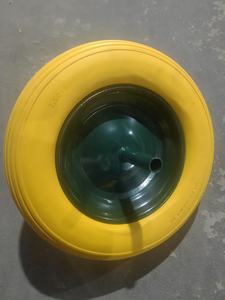 ล้อโฟม3.50-8 4PR <span class=keywords><strong>ยาง</strong></span>ล้อรถเข็น16นิ้วแบบแบนทำจาก PU ฟรี4.00-8สำหรับ<span class=keywords><strong>เปลี่ยน</strong></span>ทนทาน - Product Image 4