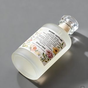 Autocollants personnalisés transparents autocollants pour flacons de cosmétiques et de parfums en rouleau avec logo en feuille d'or estampé à chaud - Product Image 4