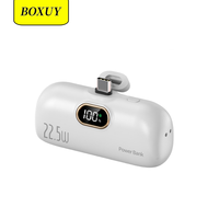Mini Banco de Energía de Carga Rápida de 5000 mAh, Cargador Portátil con Enchufe Integrado, Base de Carga, Banco de Energía Deslumbrante