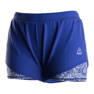 Ensemble de fitness pour femmes personnalisé, t-shirt de compression à séchage rapide avec grip antidérapant et short d'entraînement 2 en 1 - Product Image 3