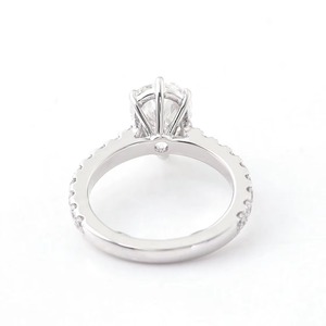 Excellent Quality Classic <b>925</b> Sterling <b>Silver</b> Diamond <b>Ring</b> for Engagement Wedding Ceremony and Proposal Available for Best Sale - Product Image 2