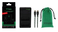 PATONA Premium Twin Performance PD Chargeur pour Lumix DMC-GH3, GH3A, GH4, DMW-BLF19, DMW-BLK22 incl. Câble USB-C