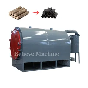 Houtblok Houtskool Maken Machine Hoge Productiviteit Carbonisatie Oven Voor Hout