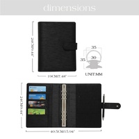 Hongbo Best Seller, classeur à anneaux argentés 35 mm, 17 couleurs, A5, en cuir Saffiano Epi, classeur économique, agenda, planificateur, cadeau de Noël/bureau/école