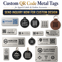 Etiquetas de Metal Personalizadas para Mascotas con Código QR, Grabado de Logotipo, Ecológicas y Modernas