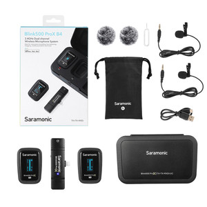 Blink 500 <strong>ProX</strong> B4 2-Person <strong>Wireless</strong> Mic System With Lavaliers &amp; Lightning Receiver for iPhone &amp; iPad - Product Image 1