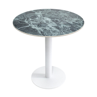 Table de restaurant en gros, plateau en pierre frittée robuste et durable pour restaurants commerciaux, cafés et hôtels.