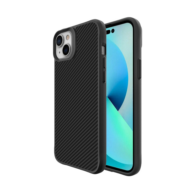 Pure Black Carbon Fiber Phone Case for iPhone 14 Plus 13 12 11 Pro Max Anti Fall Ultra-thin Protective Cover Phone Case