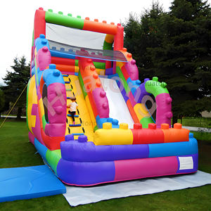 Huatong מסחרי קפיצות בניין בלוק צד סדרן צד להחליק יבש שקופיות l אגו מתנפחים שקופיות l אגו - Product Image 4