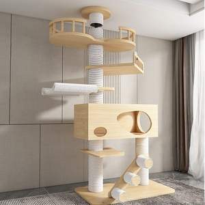 Vente en gros de produits pour animaux domestiques Grattoir en sisal en bois Arbre d'escalade pour chat Tongtian Cadre d'escalade pour chat Nid Arbre à chat - Product Image 5