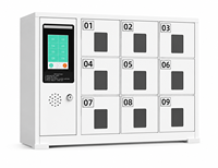 Station de recharge murale intelligente 2026 à 9 compartiments, casier électronique sans clé pour salle de sport et hall de bureau - OEM ODM