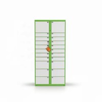 Casier à colis intelligent connecté en réseau, en acier, électronique, assemblé, haute capacité, résistant à la rouille, 12 portes, à poser au sol, pour la communauté