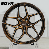 Jantes de voiture EVOR forgées monobloc en bronze brossé, alliage personnalisé pour BMW SF90 Audi 5x120 5x130 5x114.3 concaves 19 20 21 22 pouces