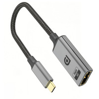 Nuevo Cable Adaptador USB-C a DP Hembra de 0.2 Metros, 8K a 60Hz, con Carcasa de Aluminio y Cobre Estañado, para Laptop LED