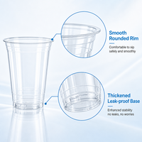 Gobelets en PET imprimés avec logo personnalisé, 12oz, 14oz, 16oz, 18oz, 20oz, 24oz, gobelets en plastique transparent jetables pour bubble tea, boba, café glacé