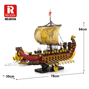 Ensemble <span class=keywords><strong>de</strong></span> blocs <span class=keywords><strong>de</strong></span> construction Reobrix 66104 Navire <span class=keywords><strong>de</strong></span> <span class=keywords><strong>guerre</strong></span> Spartan, 3043 pièces, modèle <span class=keywords><strong>de</strong></span> trireme grec antique, 78 cm, grand navire historique, jouet - Product Image 4