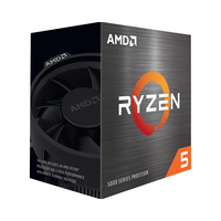 Processeur de bureau AMD Ryzen 5 5600 6 cœurs 12 threads débloqué, socket AM4, 12 nm, 3,5 GHz, avec refroidisseur Wraith Stealth, cache 12 Mo, neuf