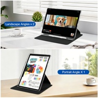 Étui de protection pour tablette Samsung Galaxy Tab A9 Plus X210/X216 11 pouces avec dos rigide transparent et support rotatif