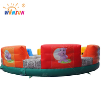 WINSUN Entrepôt américain Prêt à expédier Jeu gonflable personnalisé Crazy Sport Hippopotames affamés Course à la corde Jeux gonflables pour fêtes