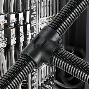 Chất lượng cao PA66 Nylon Ống thổi ống Tee phụ kiện nhiều kích cỡ cho hệ thống dây điện công nghiệp - Product Image 1