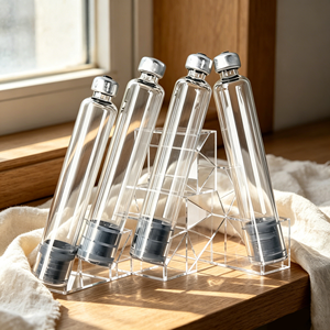 High Borosilicate Glass Vial With <b>Rubber</b> Stopper 2ml 10ml Clear Empty Sealed Glass Bottle for Liquid Filling and Storage Use - Product Image 1