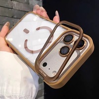 Étui de téléphone magnétique antichoc avec support d'objectif métallique pour iPhone 18 17 Pro Max, compatible avec la recharge sans fil