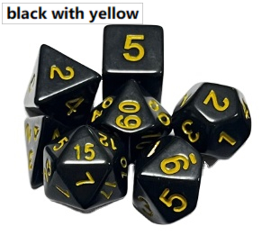 Black with yellow