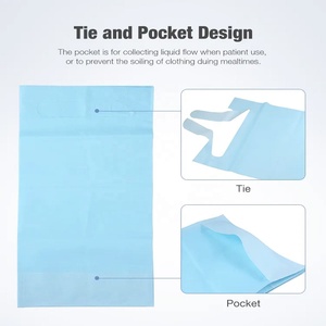 Y tế phẫu thuật Nguồn cung cấp giấy dùng một lần BIB tạp dề với túi cho người lớn bệnh nhân - Product Image 3