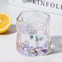 Verre à whisky de luxe torsadé avec base en strass, verre à whisky irrégulier en cristal coloré, décoration de bar à domicile, style européen et américain