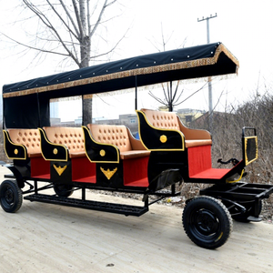 Caiteng Marathon <span class=keywords><strong>Sulky</strong></span>, chariot à 4 roues pour poney, charrette de luxe royale, carrosse de mariage Cendrillon, chariot électrique de tourisme Victoria, 6 places - Product Image 1