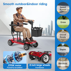 سكوتر صغير صغير صغير قابل للطي خفيف الوزن للغاية بفرشاة بدون فرش خفيف الوزن محمول لكبار السن - Product Image 5