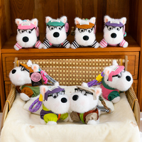 Gantungan Kunci Boneka Premium Silky Westie West Highland White Terrier, Kacamata, Topi, Tas, Grosir Pabrik OEM ODM Custom