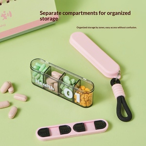 Boîte de rangement portable en plastique pour pilules, 7 jours, organiseur hebdomadaire de médicaments, étui de stockage de vitamines, rappel pour les personnes âgées, usage domestique - Product Image 3