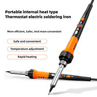 Fer à souder électrique numérique 60W, chauffage rapide, contrôle de température 200-450°C, AC 110-240V, poignée ergonomique pour soudure