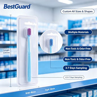 Custom Blister Packaging for Toothbrush Clear PVC Plastic Clamshell Tray