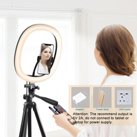 Nouveau Anneau Lumineux Pliable pour Photographie, Selfie, Vidéo Live TikTok, Lumière d'Appoint LED de 12 pouces avec Trépied