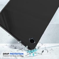 Casing Lembut TPU Karet Matte Tipis untuk Samsung Galaxy Tab A9+ A11 Plus 11'' X236 X238 Pelindung Tablet Hitam Lucu yang Sedang Tren
