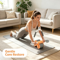 Rodillo Abdominal para Tonificar Músculos para Adultos, Herramienta Casera con Rebote Automático para Ejercicios Abdominales, Quema Grasa de Cintura, Entrenamiento Corporal para Adelgazar