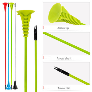 Flèches de pratique pour <span class=keywords><strong>arc</strong></span> à poulies et <span class=keywords><strong>arc</strong></span> recurve pour enfants, 78 cm, en fibre de verre, légères, avec ventouses - Product Image 2
