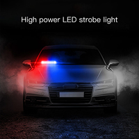 12V araba elektronik flaş ışıkları lamba 12LED acil uyarı ışığı kamyon araç ön camı vantuz yanıp sönen kırmızı/beyaz/mavi işık