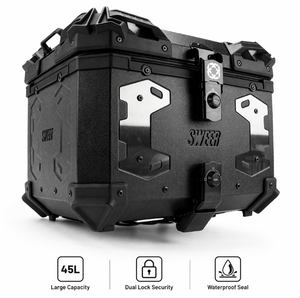 45L Aluminium Alloy Motorfiets Achterkoffer Waterdicht Universele Topkoffer Afsluitbaar Koffer Helm Opbergruimte Groothandel - Product Image 1