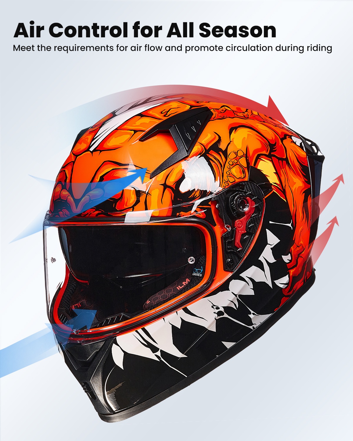 ILM システム フルフェイスヘルメット アジアンLサイズ 試着のみ Amazon.co.jp: ILM バイク用 システムヘルメット フルフェイス