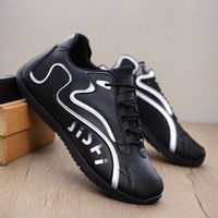 Chaussures de sport décontractées pour hommes, tendance mode, imperméables, antidérapantes, souples, augmentant la taille, en PU, pour la course et la marche, type mocassins et baskets