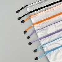 A4 organisateur clairement maille fermeture éclair sac visible tri décontracté en plastique document sac en nylon fichier poche personnalisé pour l'école bureau
