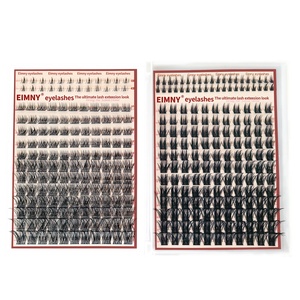Nouvel Arrivage : Clusters de Cils en Gros DIY Semi-Faits Main, 14 Rangs, 10-16mm, Fibre Synthétique, Offre Spéciale en Boîte - Product Image 1