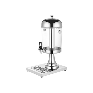 Distributeur de jus commercial portable 24L en acier inoxydable de qualité alimentaire, écologique, avec corps en verre et robinet, pour restaurant - Product Image 2