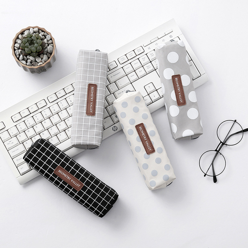 Пенал холщовый для девочек и мальчиков, Модный чехол для карандашей и ручек, школьные принадлежности, Канцтовары